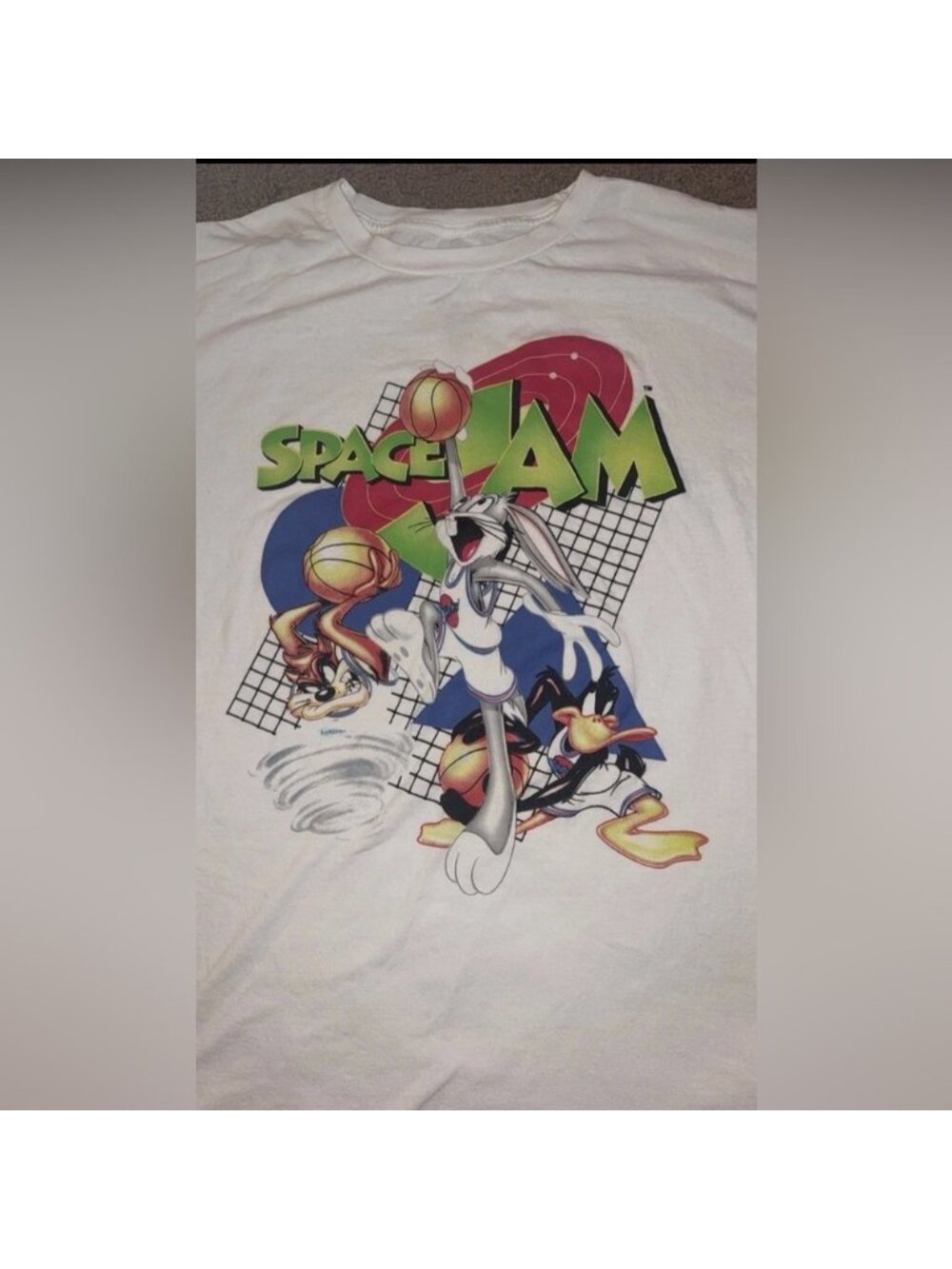 T-Shirt 2XL White Graphic Tee Vintage - Picture 3 of 3